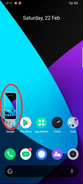 Screenshot panjang Realme